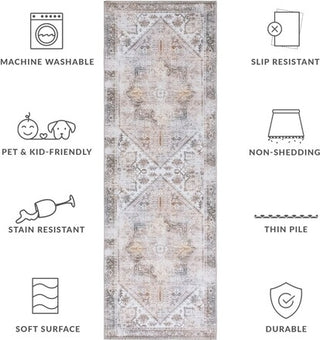 Safavieh Tucson TSN102 Beige / Grey Machine Washable Area Rug