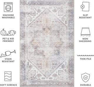 Safavieh Tucson TSN102 Beige / Grey Machine Washable Area Rug