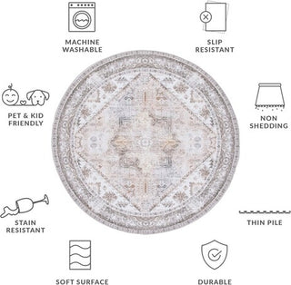 Safavieh Tucson TSN102 Beige / Grey Machine Washable Area Rug