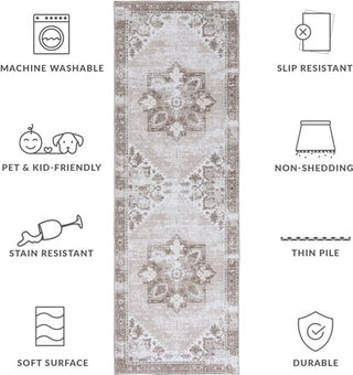 Safavieh Tucson TSN102 Sage / Ivory Machine Washable Area Rug