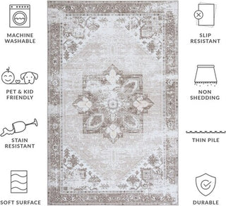 Safavieh Tucson TSN102 Sage / Ivory Machine Washable Area Rug