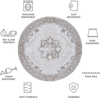 Safavieh Tucson TSN102 Sage / Ivory Machine Washable Area Rug