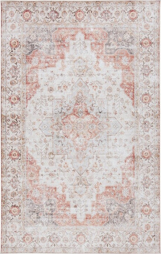 Safavieh Tucson TSN105 Light Grey / Rust Machine Washable Area Rug