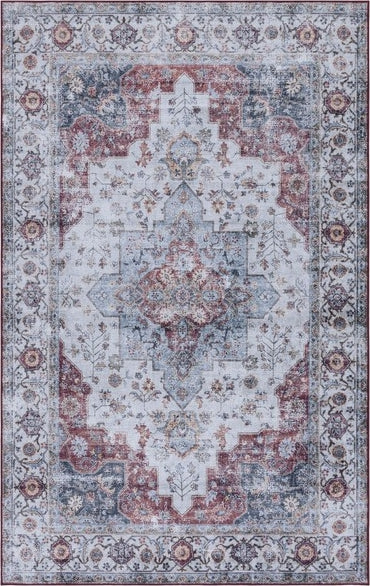 Safavieh Tucson TSN105 Light Blue / Rust Machine Washable Area Rug