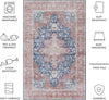 Safavieh Tucson TSN105 Navy / Rust Machine Washable Area Rug