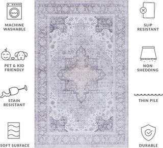 Safavieh Tucson TSN105 Light Purple / Sage Machine Washable Area Rug