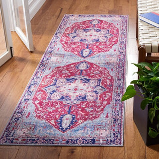 Safavieh Tucson TSN108 Red / Navy Machine Washable Area Rug