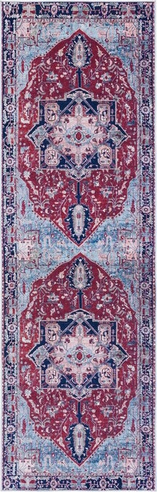 Safavieh Tucson TSN108 Red / Navy Machine Washable Area Rug