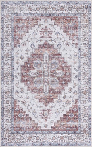 Safavieh Tucson TSN109 Ivory / Rust Machine Washable Area Rug