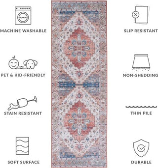 Safavieh Tucson TSN109 Beige / Blue Machine Washable Area Rug