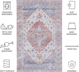 Safavieh Tucson TSN109 Beige / Blue Machine Washable Area Rug