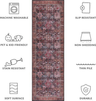 Safavieh Tucson TSN114 Rust / Green Machine Washable Area Rug