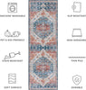 Safavieh Tucson TSN116 Blue / Rust Machine Washable Area Rug