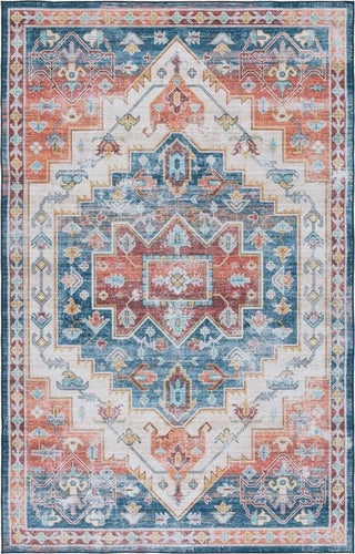 Safavieh Tucson TSN116 Blue / Rust Machine Washable Area Rug