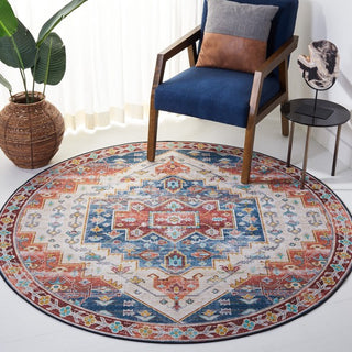 Safavieh Tucson TSN116 Blue / Rust Machine Washable Area Rug