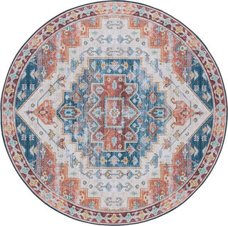 Safavieh Tucson TSN116 Blue / Rust Machine Washable Area Rug