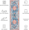 Safavieh Tucson TSN119 Rust / Blue Machine Washable Area Rug