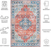 Safavieh Tucson TSN119 Rust / Blue Machine Washable Area Rug