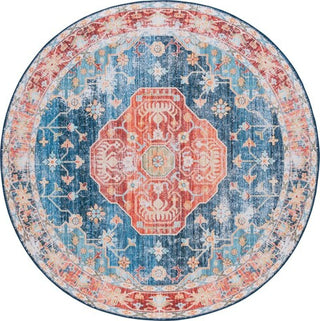 Safavieh Tucson TSN119 Rust / Blue Machine Washable Area Rug