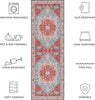 Safavieh Tucson TSN120 Aqua / Rust Machine Washable Area Rug