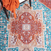 Safavieh Tucson TSN120 Aqua / Rust Machine Washable Area Rug