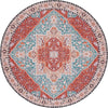 Safavieh Tucson TSN120 Aqua / Rust Machine Washable Area Rug