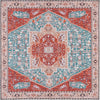 Safavieh Tucson TSN120 Aqua / Rust Machine Washable Area Rug