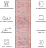 Safavieh Tucson TSN122 Rose / Beige Machine Washable Area Rug