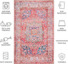 Safavieh Tucson TSN122 Rose / Beige Machine Washable Area Rug