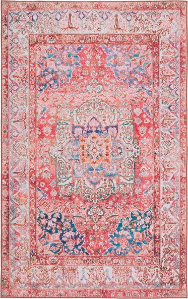 Safavieh Tucson TSN122 Rose / Beige Machine Washable Area Rug