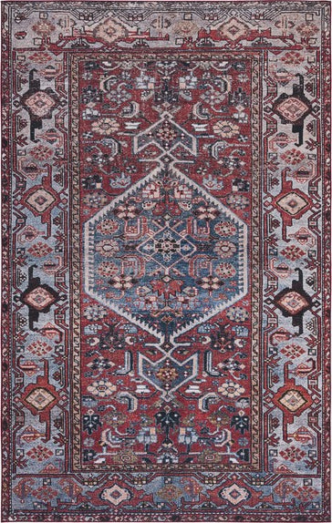 Safavieh Tucson TSN126 Rust / Blue Machine Washable Area Rug