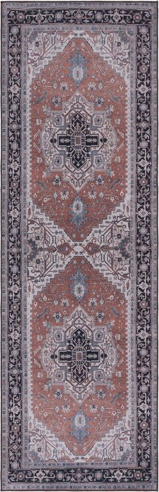 Safavieh Tucson TSN128 Rust / Navy Machine Washable Area Rug