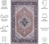 Safavieh Tucson TSN128 Rust / Navy Machine Washable Area Rug