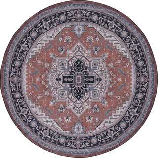 Safavieh Tucson TSN128 Rust / Navy Machine Washable Area Rug