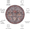 Safavieh Tucson TSN130 Navy / Rust Machine Washable Area Rug