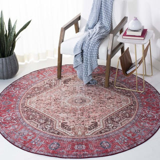 Safavieh Tucson TSN132 Beige / Red Machine Washable Area Rug