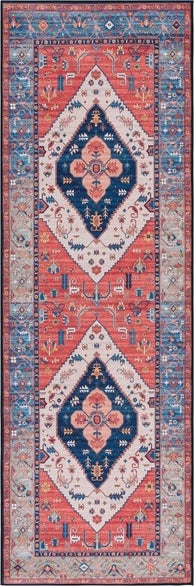 Safavieh Tucson TSN133 Rust / Blue Machine Washable Area Rug