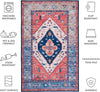 Safavieh Tucson TSN133 Rust / Blue Machine Washable Area Rug