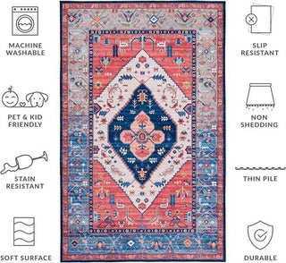 Safavieh Tucson TSN133 Rust / Blue Machine Washable Area Rug