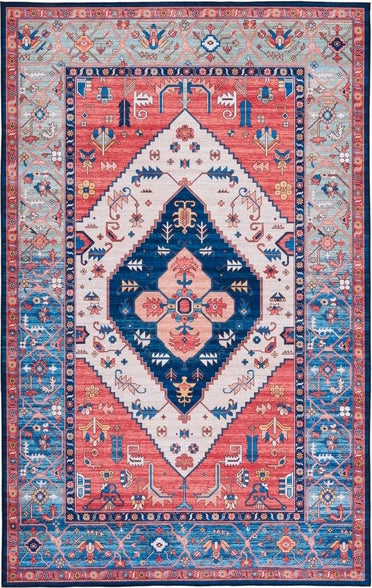 Safavieh Tucson TSN133 Rust / Blue Machine Washable Area Rug