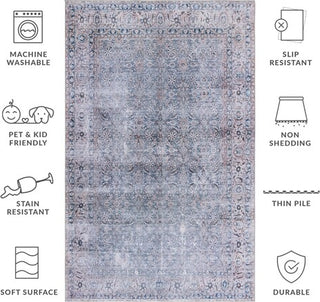 Safavieh Tucson TSN134 Green Blue / Beige Machine Washable Area Rug