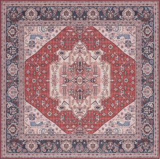 Safavieh Tucson TSN139 Red / Navy Machine Washable Area Rug