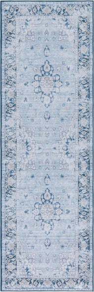 Safavieh Tucson TSN147 Light Blue / Navy Machine Washable Area Rug