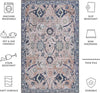 Safavieh Tucson TSN149 Light Blue / Navy Machine Washable Area Rug