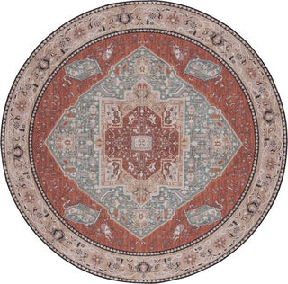 Safavieh Tucson TSN150 Aqua / Rust Machine Washable Area Rug