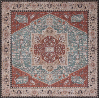 Safavieh Tucson TSN150 Aqua / Rust Machine Washable Area Rug