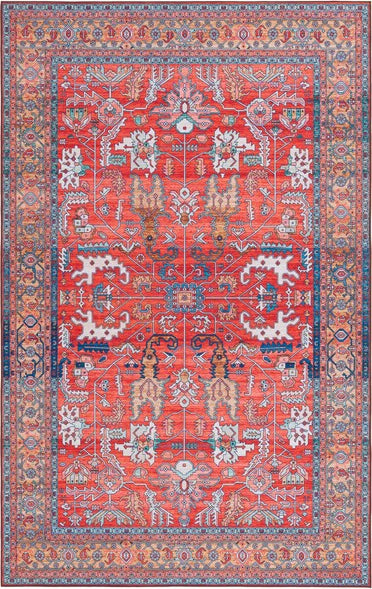 Safavieh Tucson TSN152 Rust / Navy Machine Washable Area Rug