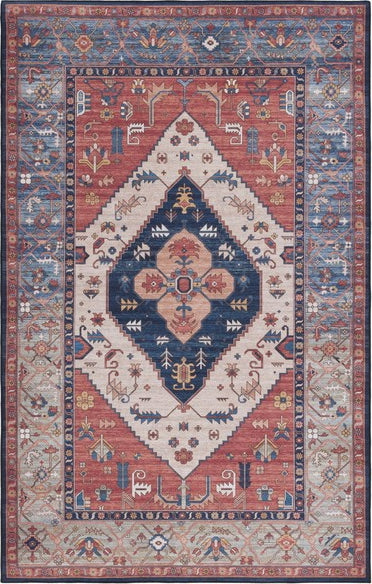 Safavieh Tucson TSN153 Rust / Blue Machine Washable Area Rug