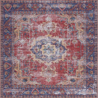 Safavieh Tucson TSN161 Red / Navy Machine Washable Area Rug