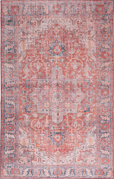 Safavieh Tucson TSN168 Rust / Navy Machine Washable Area Rug